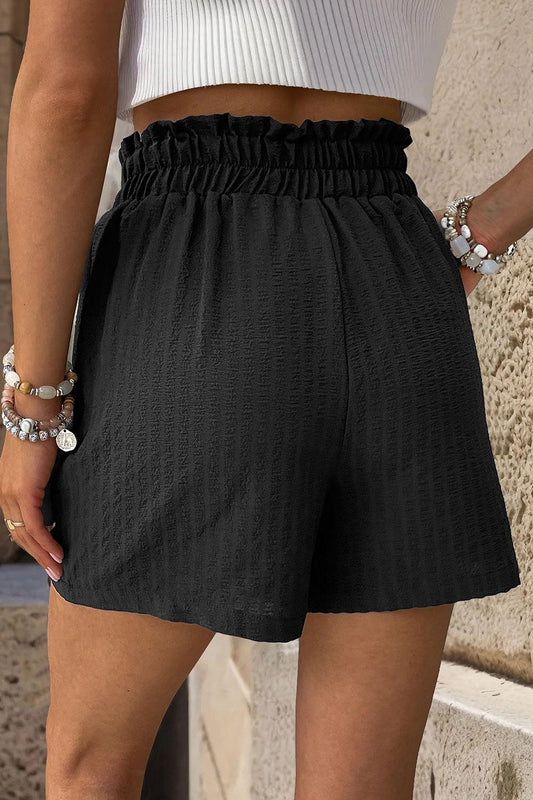 Pocketed Double Buckle High Waist Shorts Carauana Store