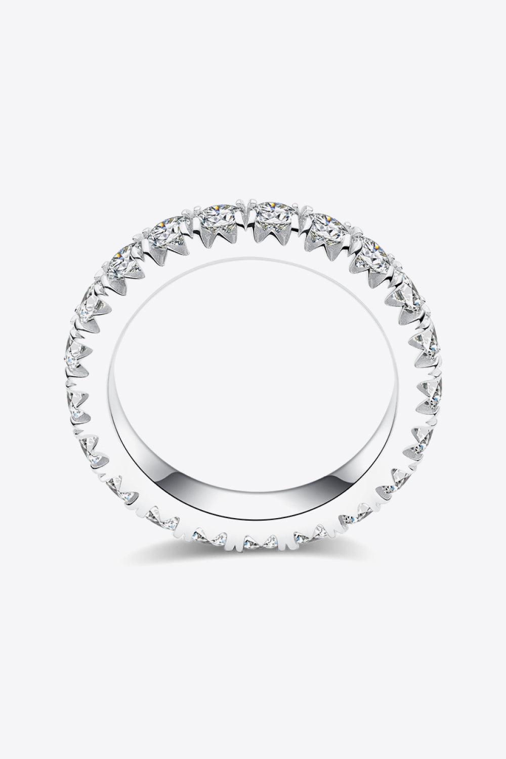 2.3 Carat Moissanite 925 Sterling Silver Eternity Ring