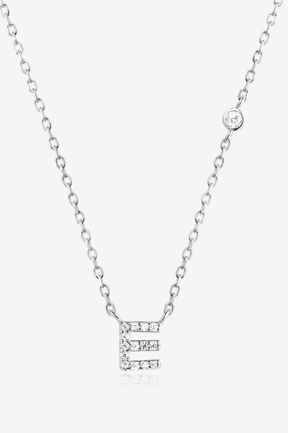 A To F Zircon 925 Sterling Silver Necklace