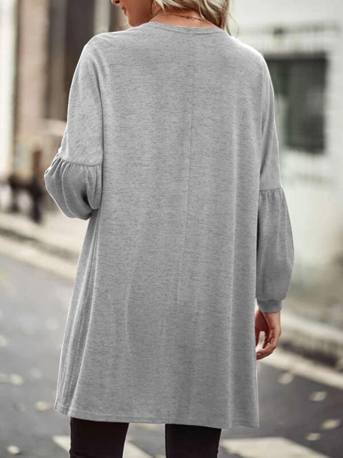 Open Front Long Sleeve Cardigan