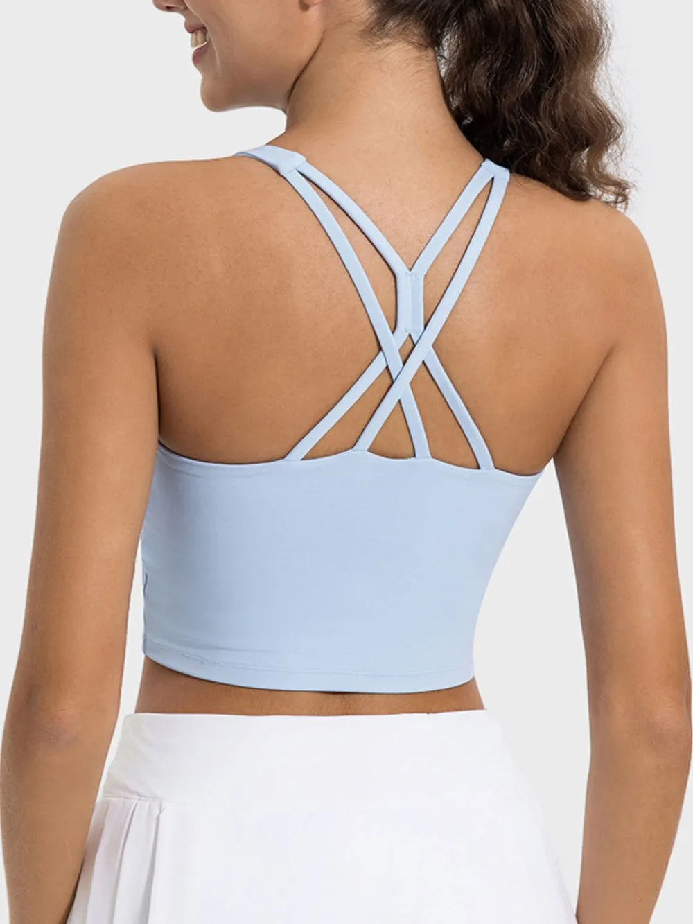 Millennia Crisscross Round Neck Active Tank Carauana Store