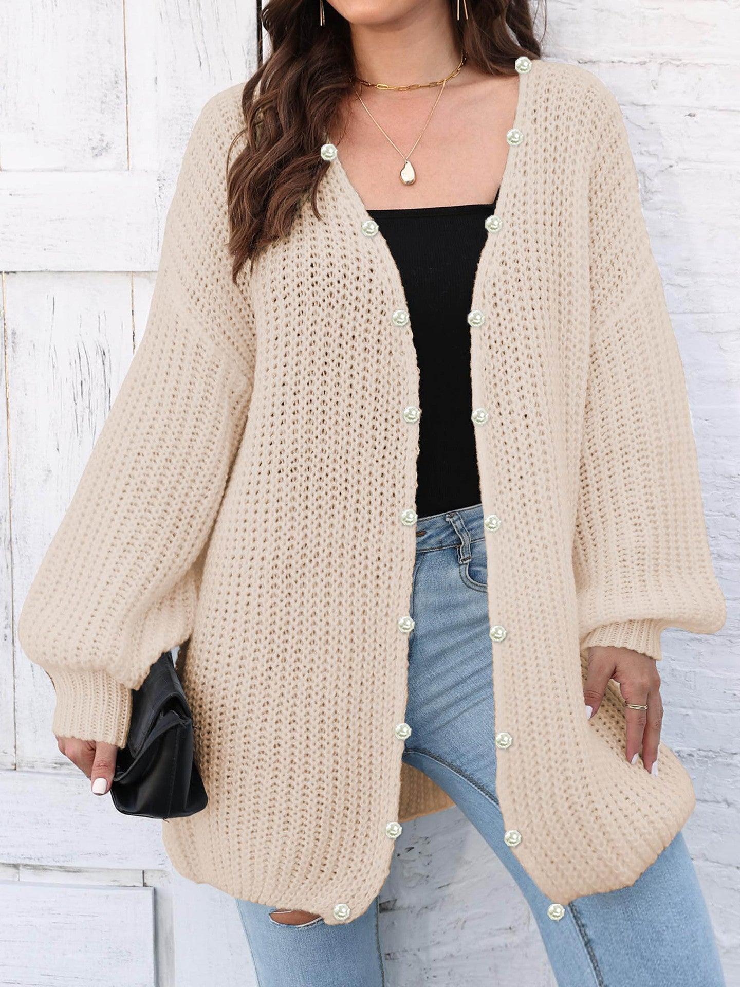 Open Front Long Sleeve Cardigan