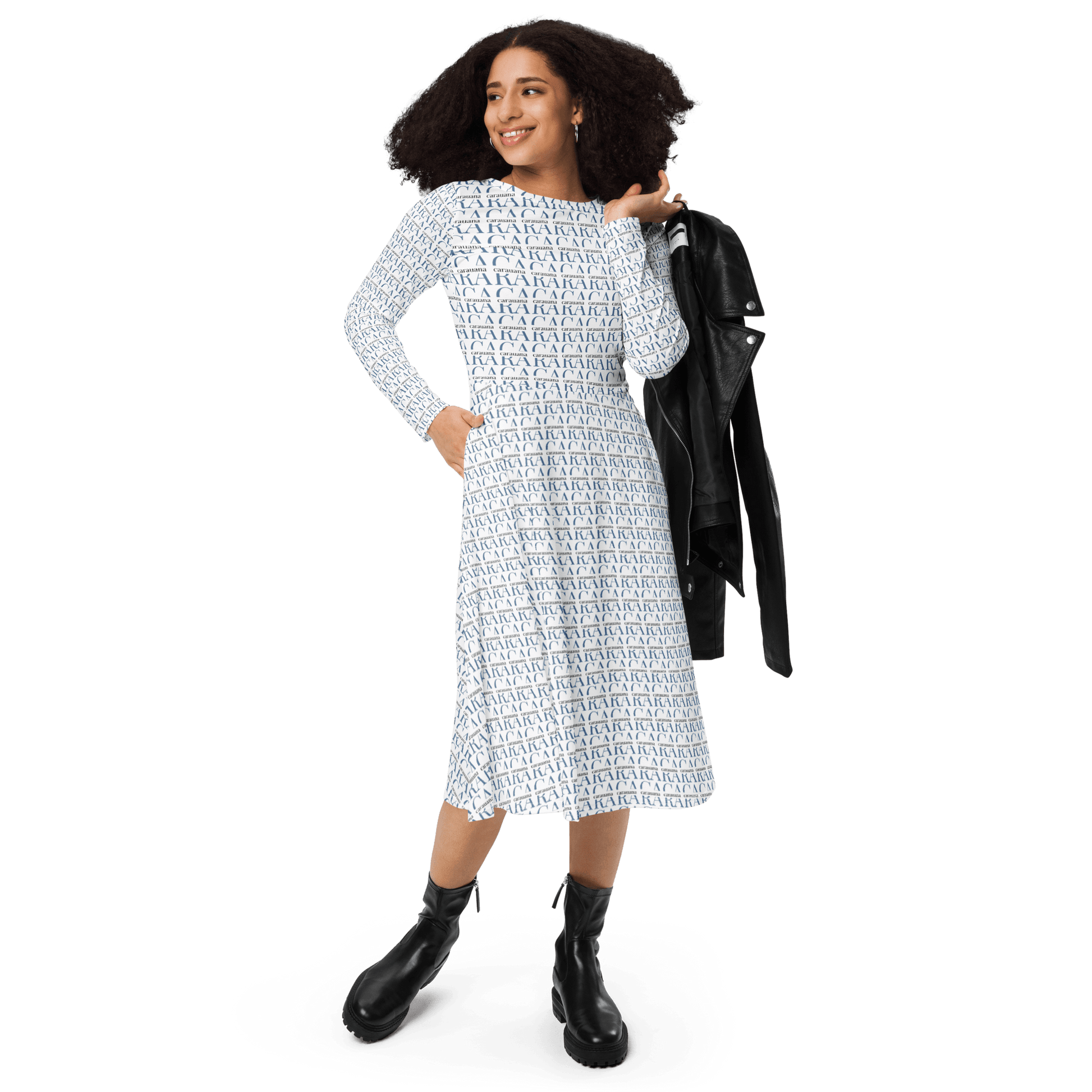 CARAUANA midi dress long sleeve