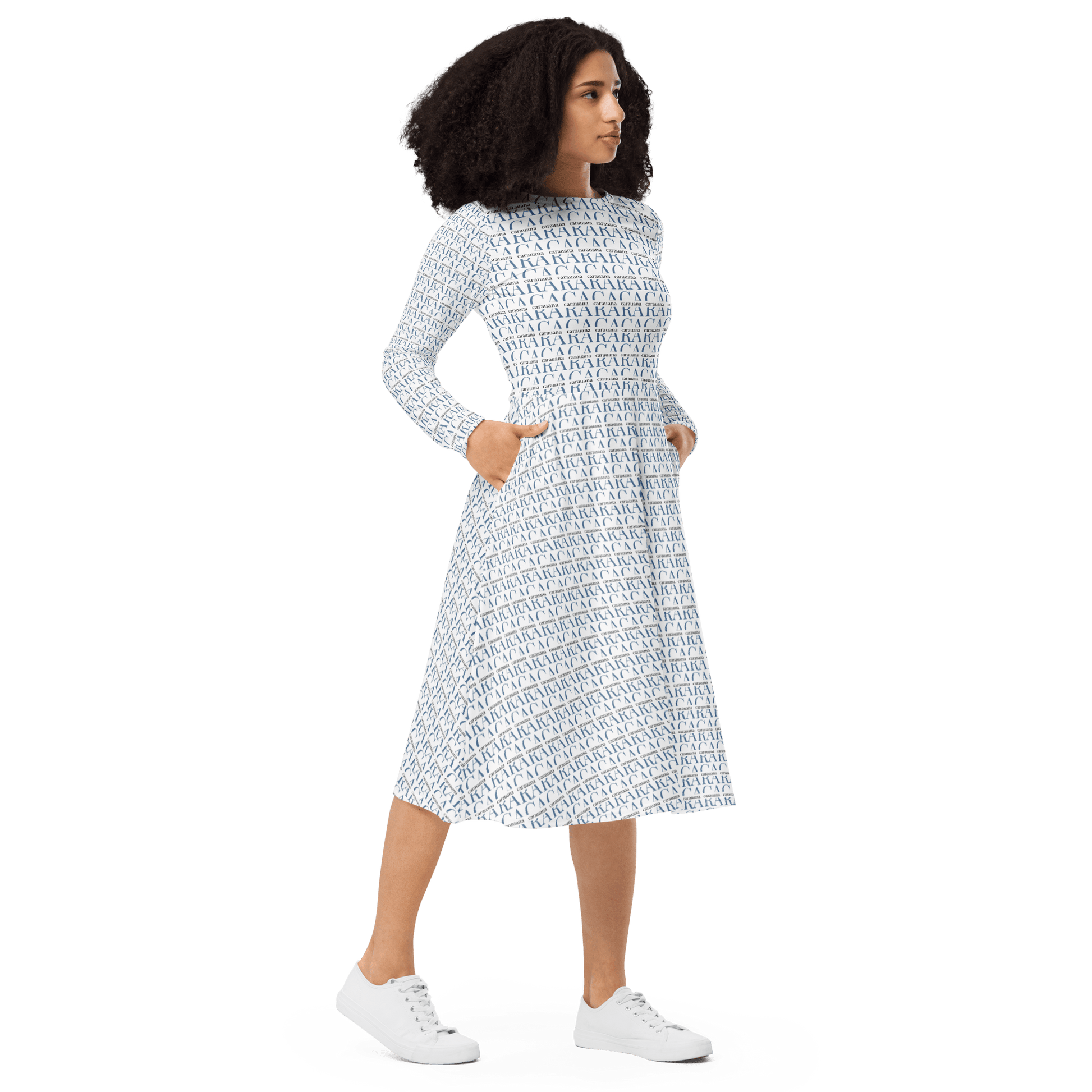 CARAUANA midi dress long sleeve