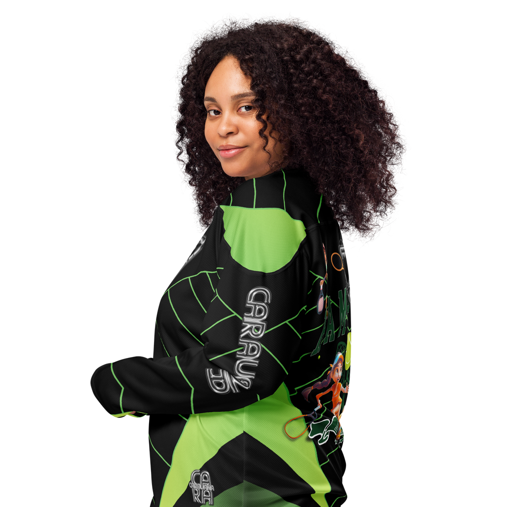 🥎 Premium® Sweatshirt CaRaUaNa – Tennis Black Green Carauana Store