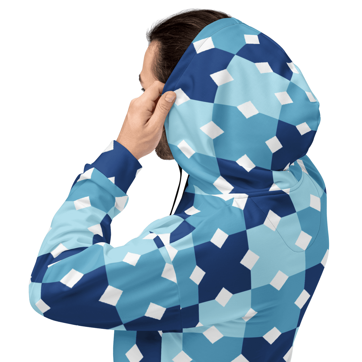 CaRaUaNa Unisex Hoodie Blue white Branded CaRaUaNa Fashion