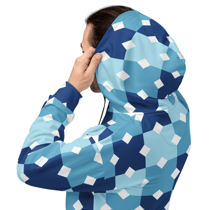 CaRaUaNa Unisex Hoodie Blue white Branded CaRaUaNa Fashion