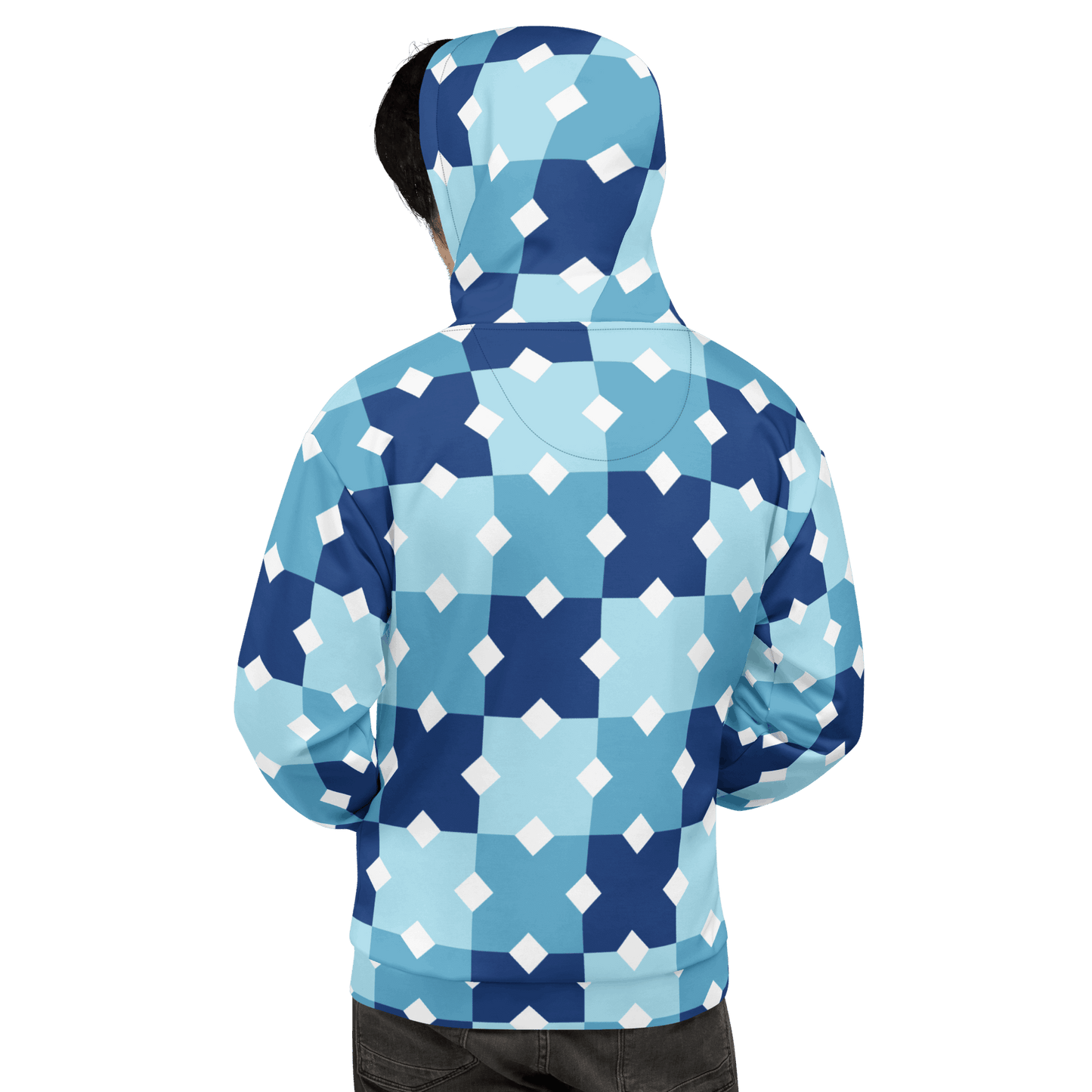 CaRaUaNa Unisex Hoodie Blue white Branded CaRaUaNa Fashion