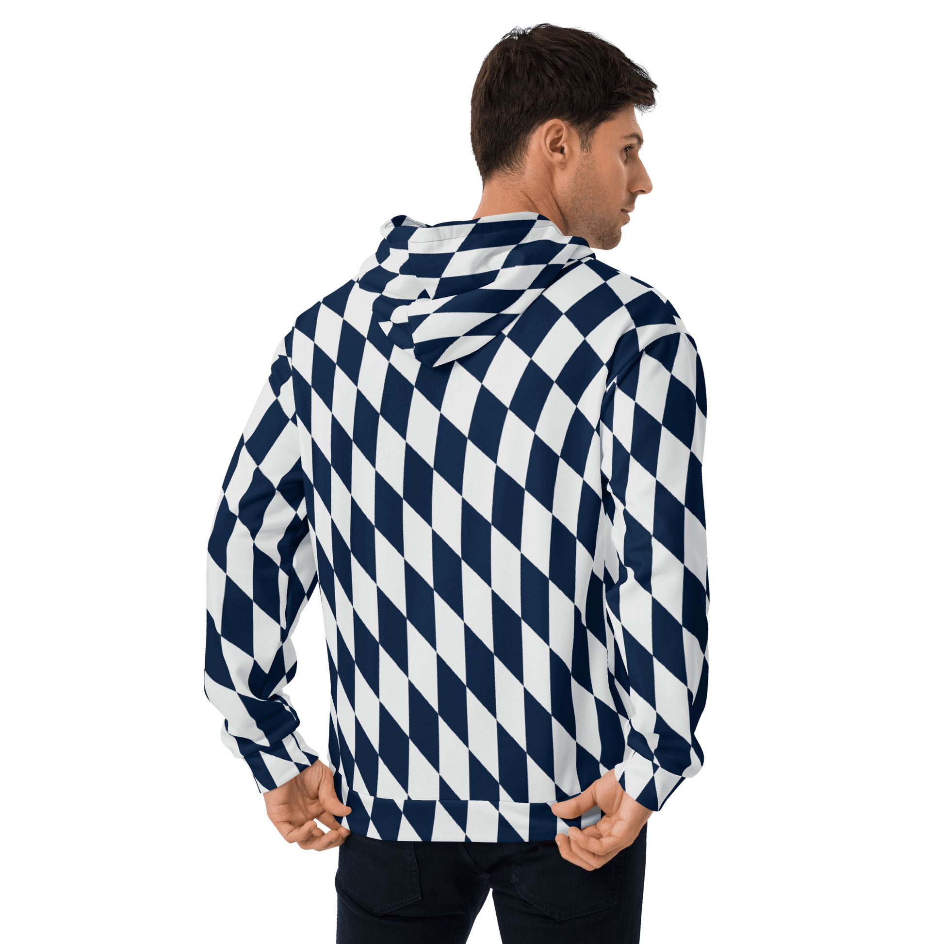 CaRaUaNa Unisex Hoodie Blue white CaRaUaNa Fashion