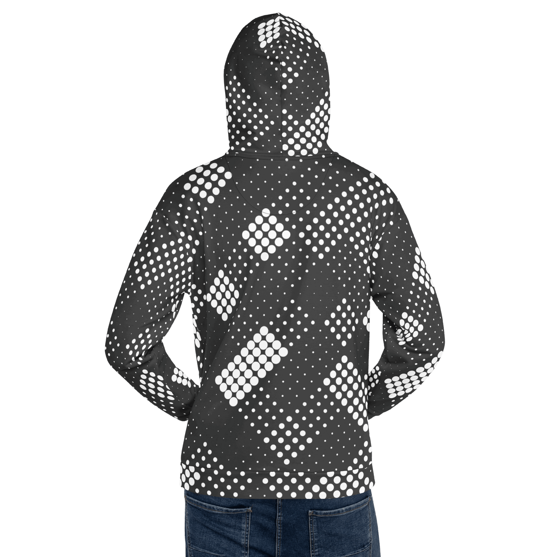 CaRaUaNa Unisex Hoodie Grey white CaRaUaNa Fashion