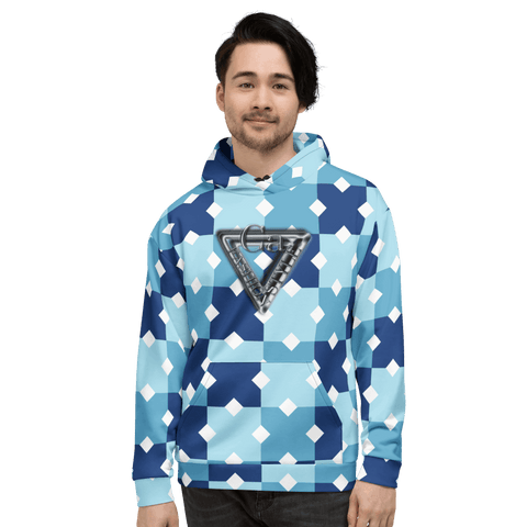 CaRaUaNa Unisex Hoodie Blue white Branded