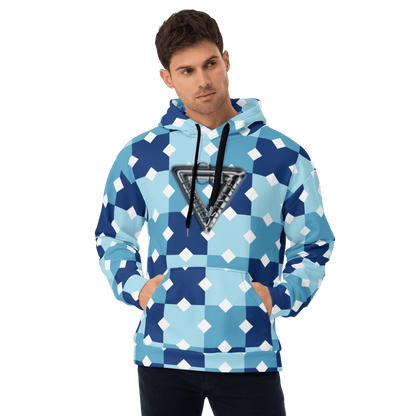 CaRaUaNa Unisex Hoodie Blue white Branded CaRaUaNa Fashion