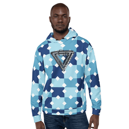 CaRaUaNa Unisex Hoodie Blue white Branded CaRaUaNa Fashion