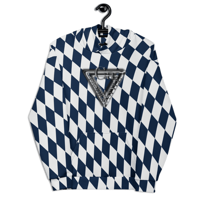 CaRaUaNa Unisex Hoodie Blue white CaRaUaNa Fashion