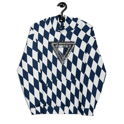 CaRaUaNa Unisex Hoodie Blue white