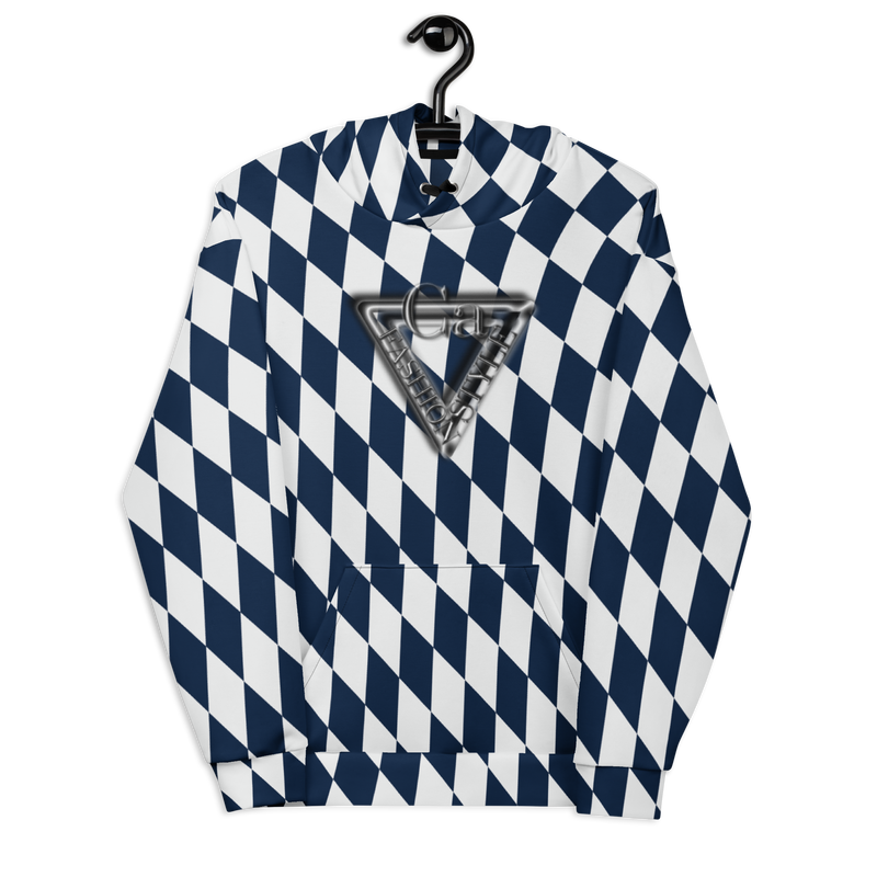 CaRaUaNa Unisex Hoodie Blue white