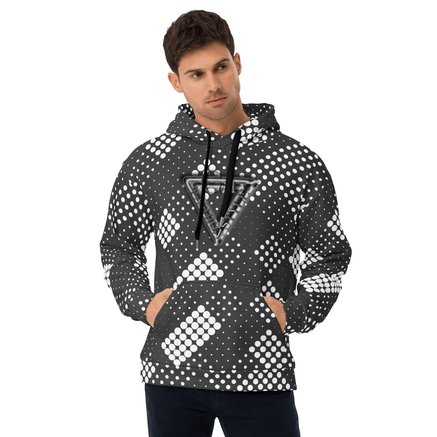 CaRaUaNa Unisex Hoodie Grey white CaRaUaNa Fashion