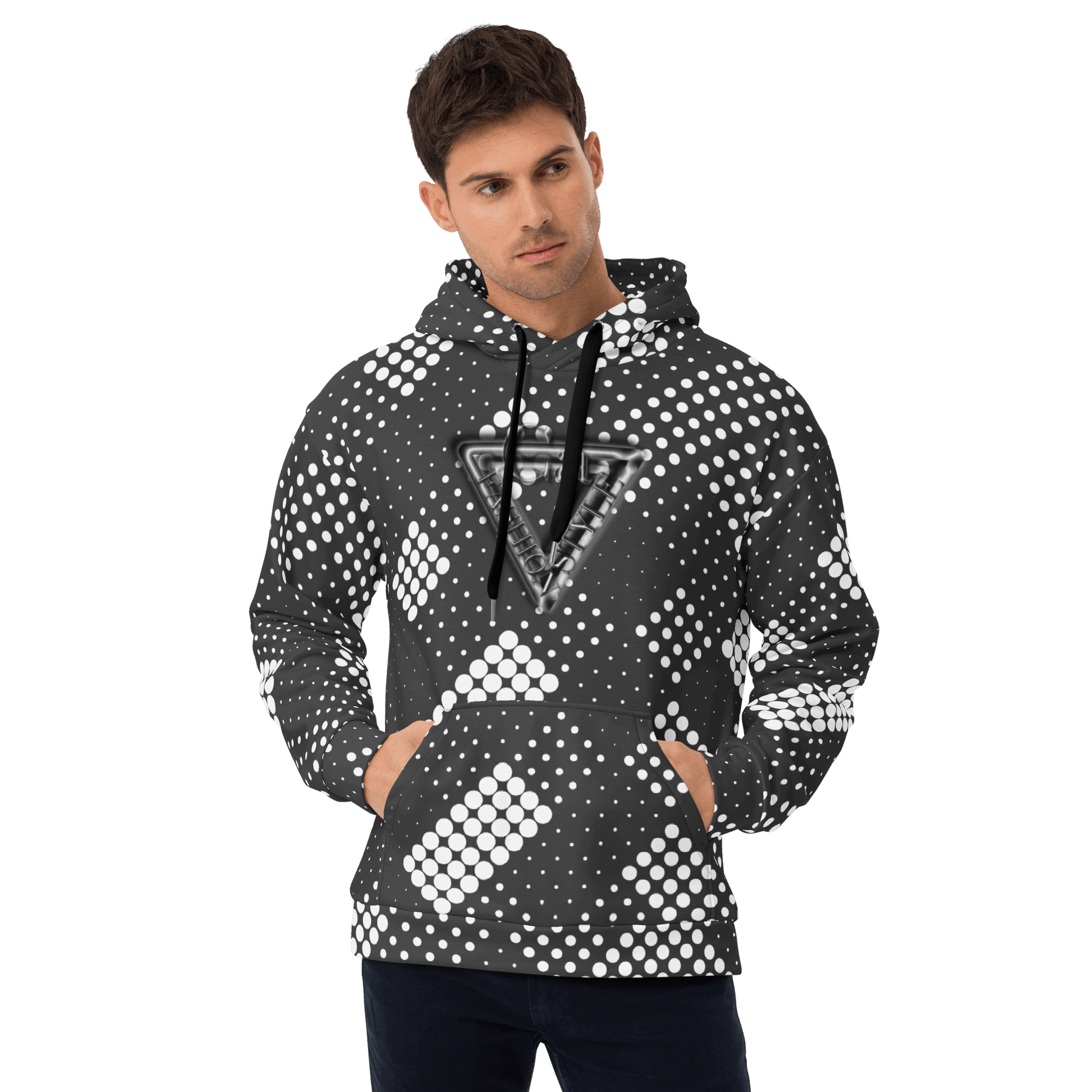 CaRaUaNa Unisex Hoodie Grey white CaRaUaNa Fashion