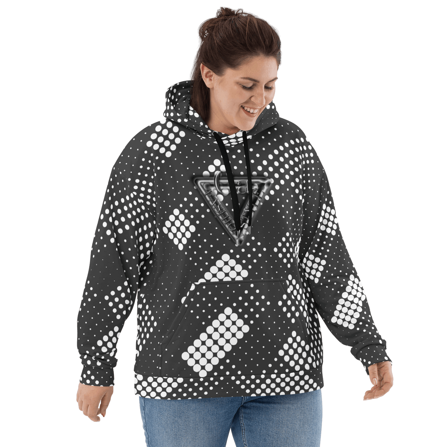 CaRaUaNa Unisex Hoodie Grey white CaRaUaNa Fashion