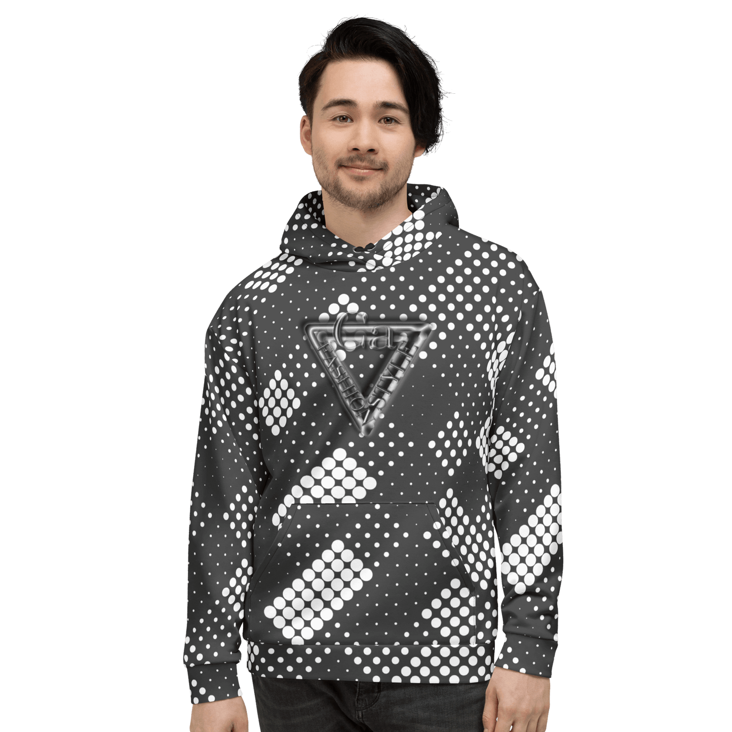 CaRaUaNa Unisex Hoodie Grey white CaRaUaNa Fashion