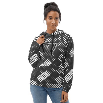 CaRaUaNa Unisex Hoodie Grey white CaRaUaNa Fashion