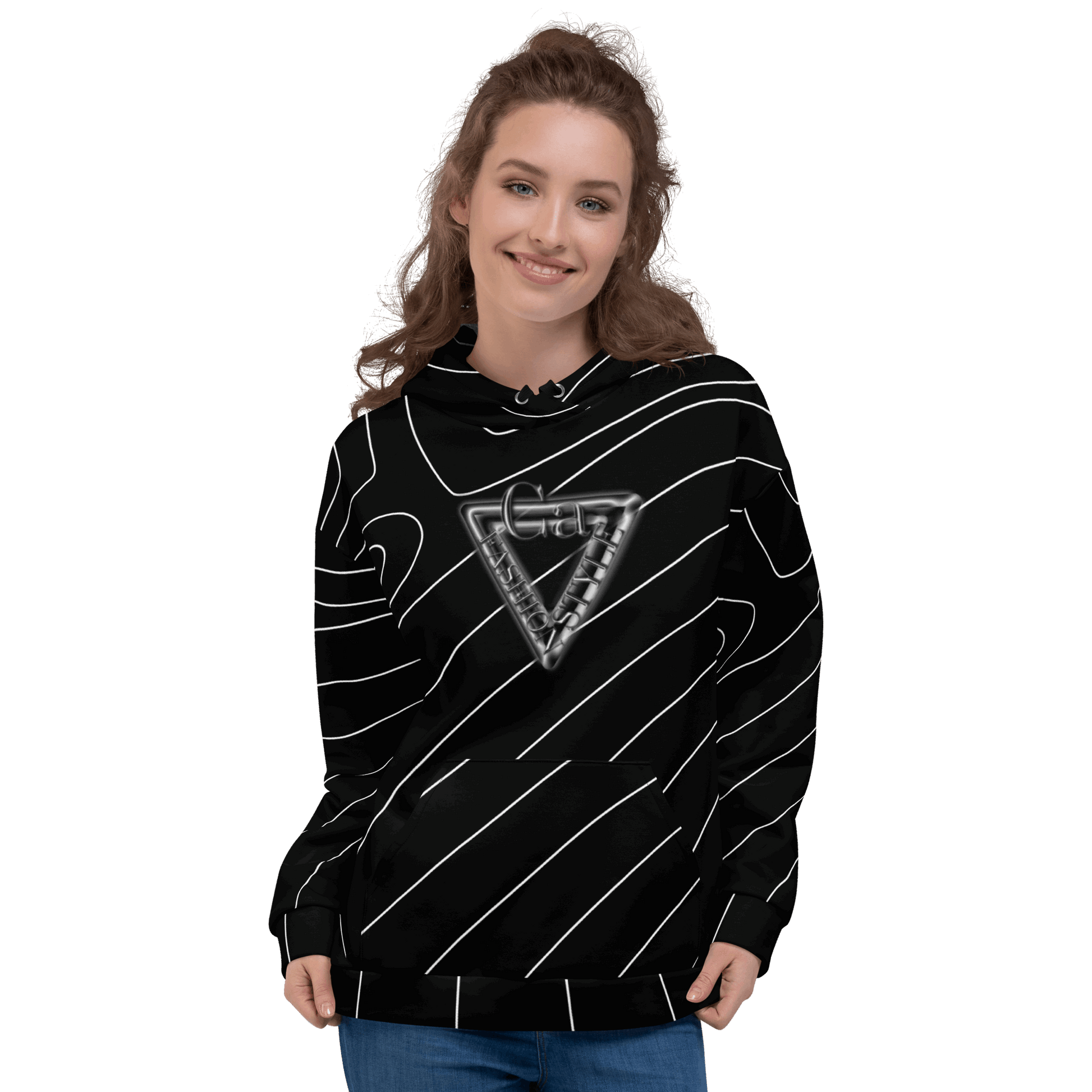 CaRaUaNa Unisex Hoodie Black Branded CaRaUaNa Fashion
