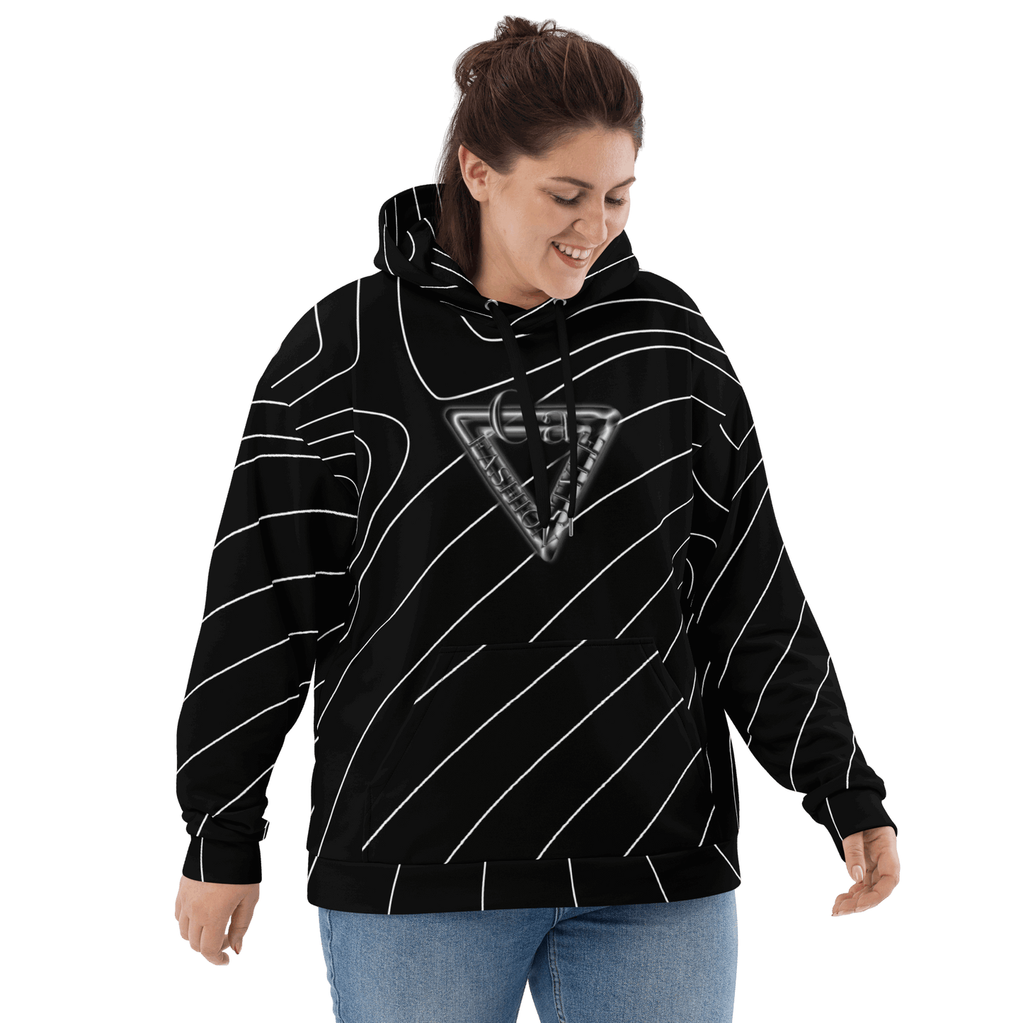 CaRaUaNa Unisex Hoodie Black Branded CaRaUaNa Fashion