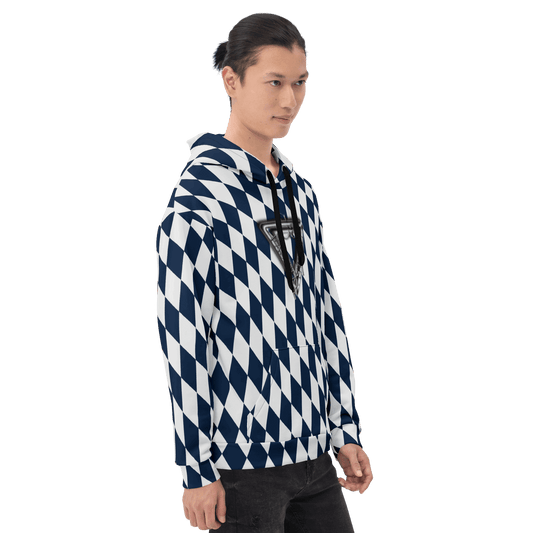 CaRaUaNa Unisex Hoodie Blue white CaRaUaNa Fashion