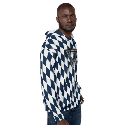 CaRaUaNa Unisex Hoodie Blue white CaRaUaNa Fashion