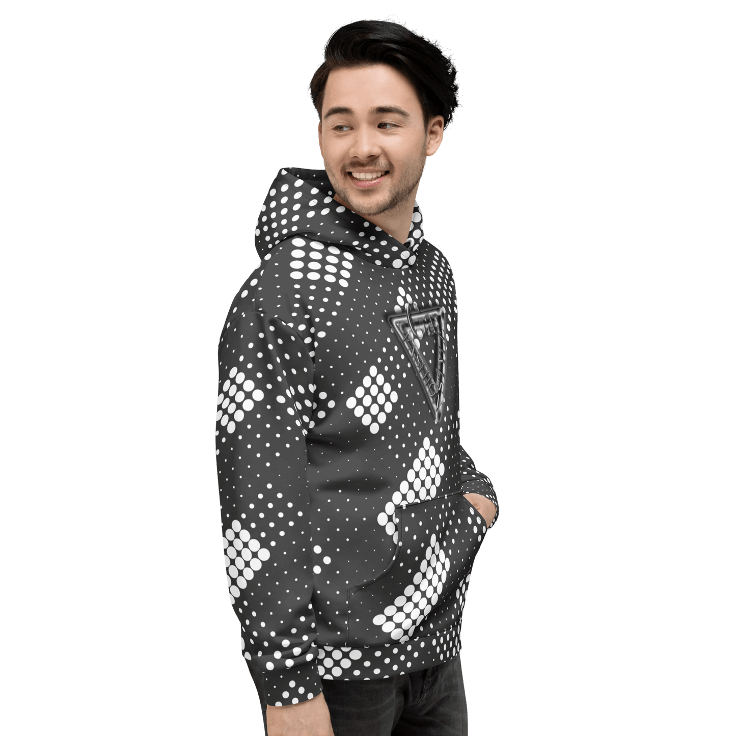 CaRaUaNa Unisex Hoodie Grey white CaRaUaNa Fashion