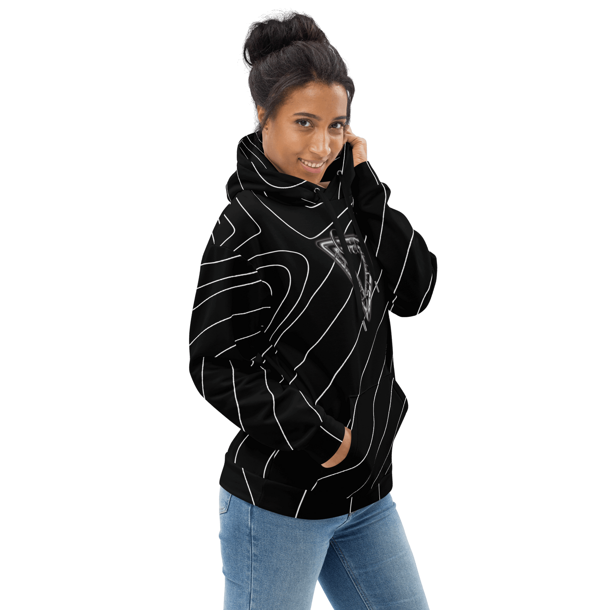 CaRaUaNa Unisex Hoodie Black Branded CaRaUaNa Fashion