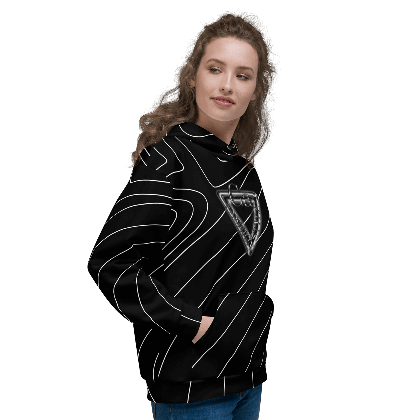 CaRaUaNa Unisex Hoodie Black Branded CaRaUaNa Fashion