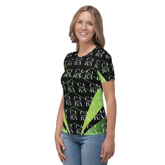Women's T-shirt black Green Carauana Store