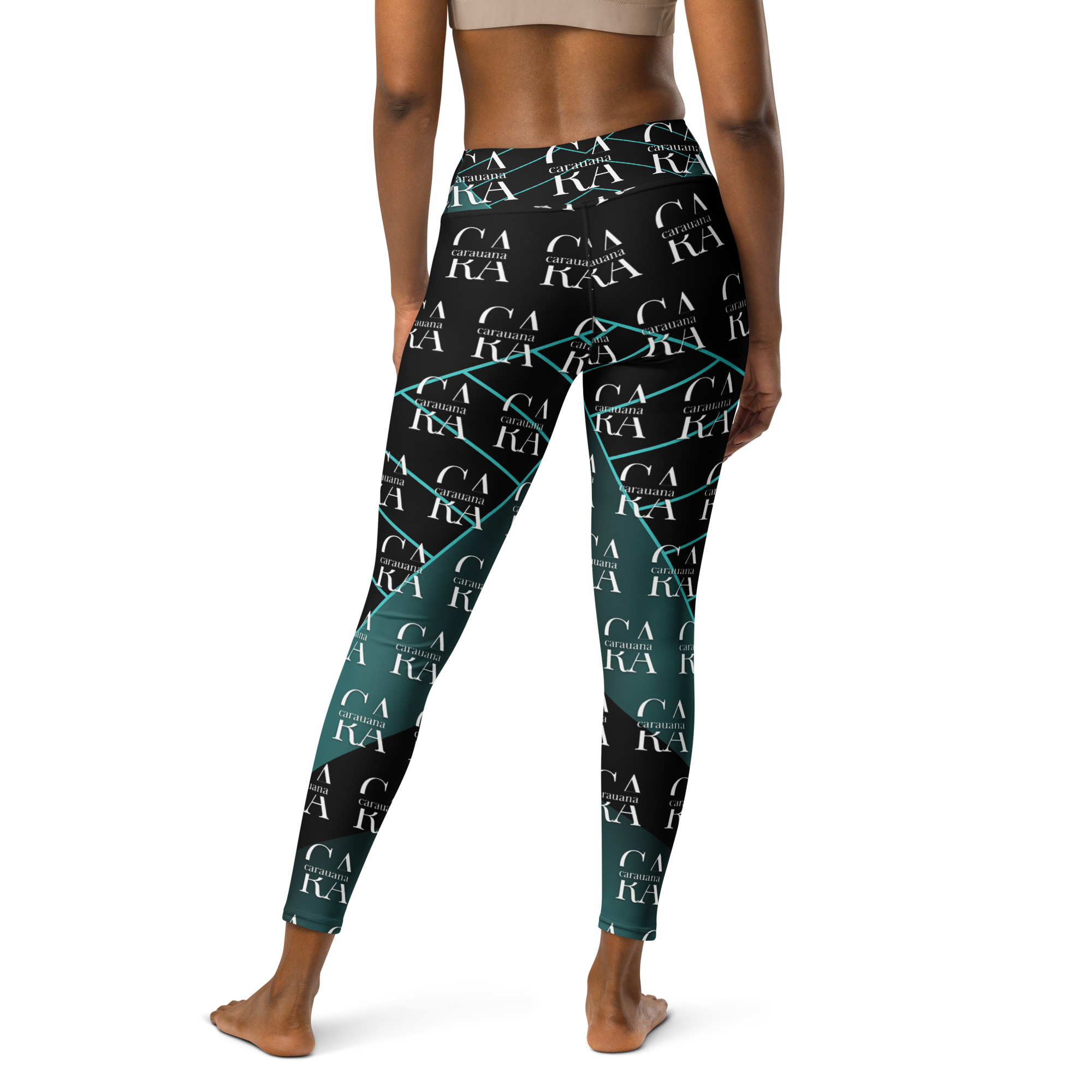 CaRaUaNa Leggings SPORT black Green Famous Carauana Store