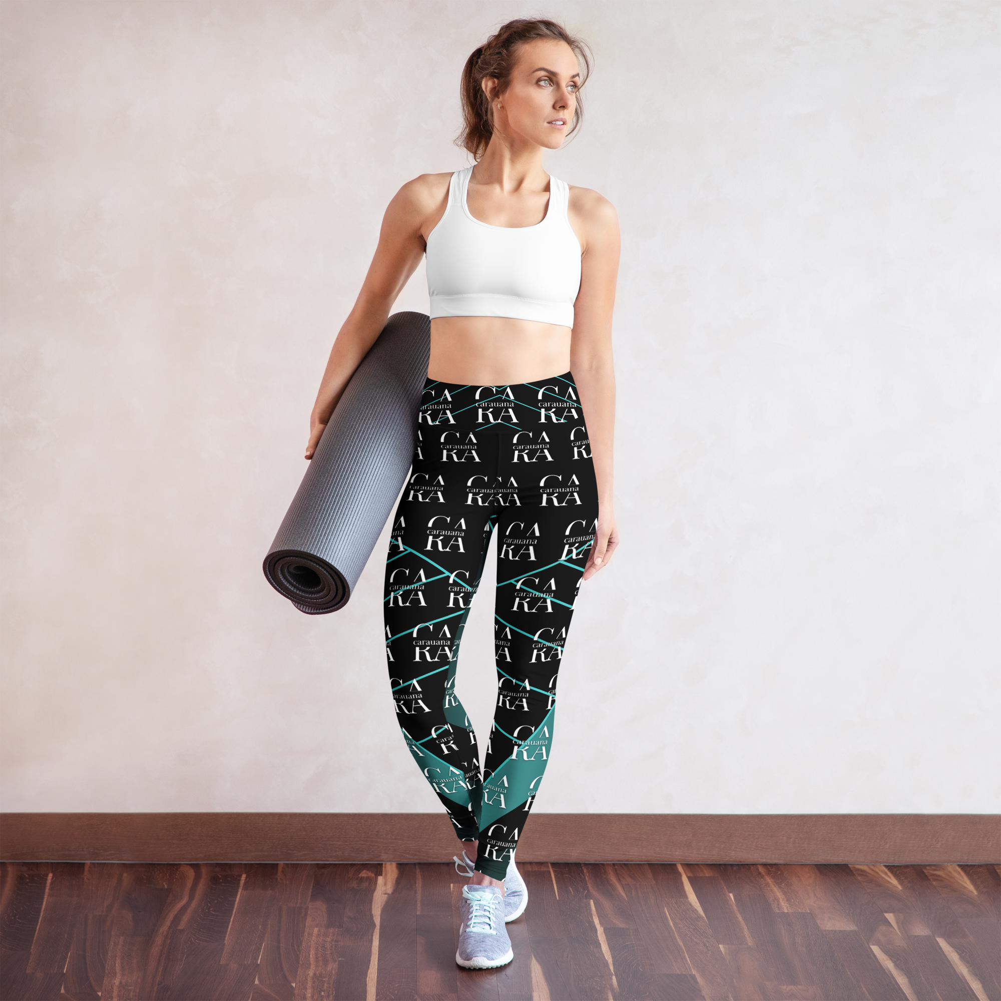 CaRaUaNa Leggings SPORT black Green Famous Carauana Store