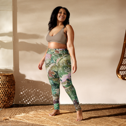 CaRaUaNa Leggings SPORT Green Beige branded