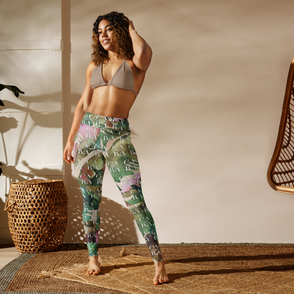 CaRaUaNa Leggings SPORT Green Beige branded