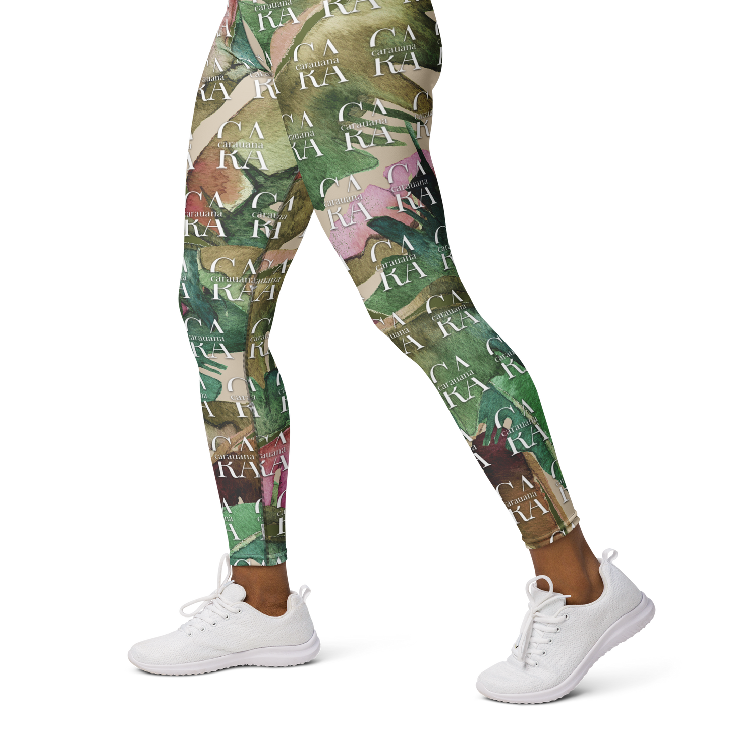 CaRaUaNa Leggings SPORT Green Beige branded