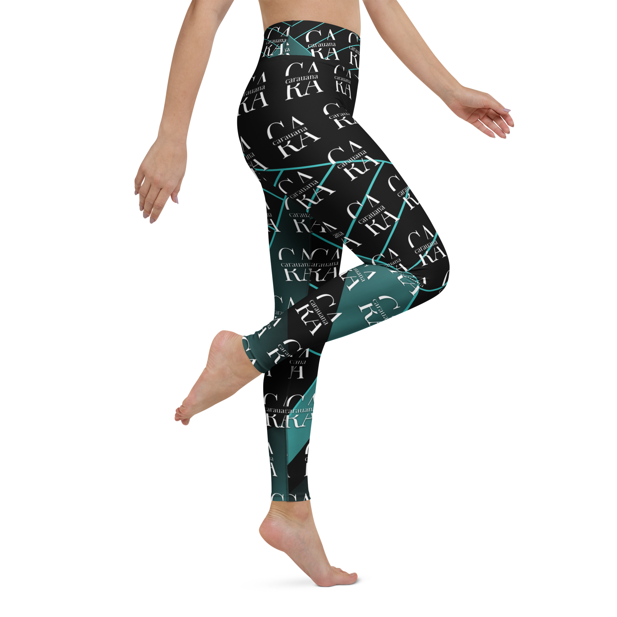 CaRaUaNa Leggings SPORT black Green Famous Carauana Store