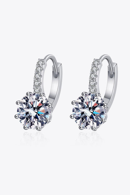 4 Carat Moissanite 925 Sterling Silver Earrings