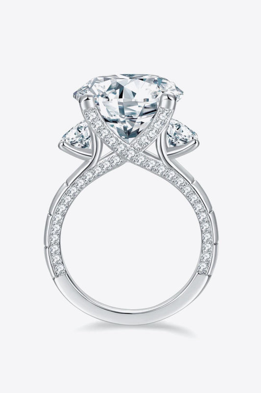 8.6 Carat Moissanite Platinum-Plated Ring Carauana Store