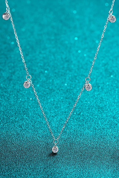 Moissanite Rhodium-Plated Necklace