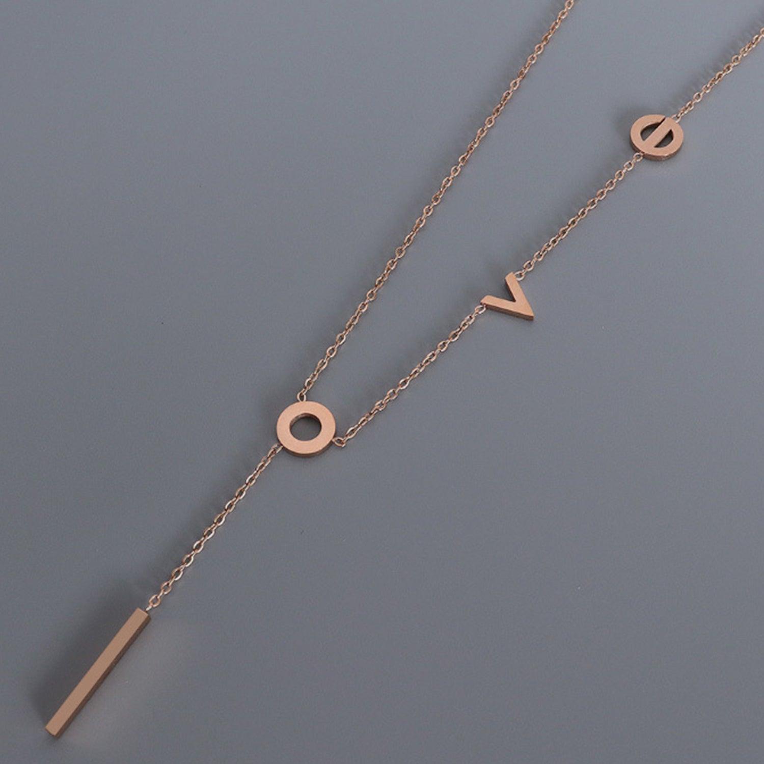 Titanium Steel Letter Necklace