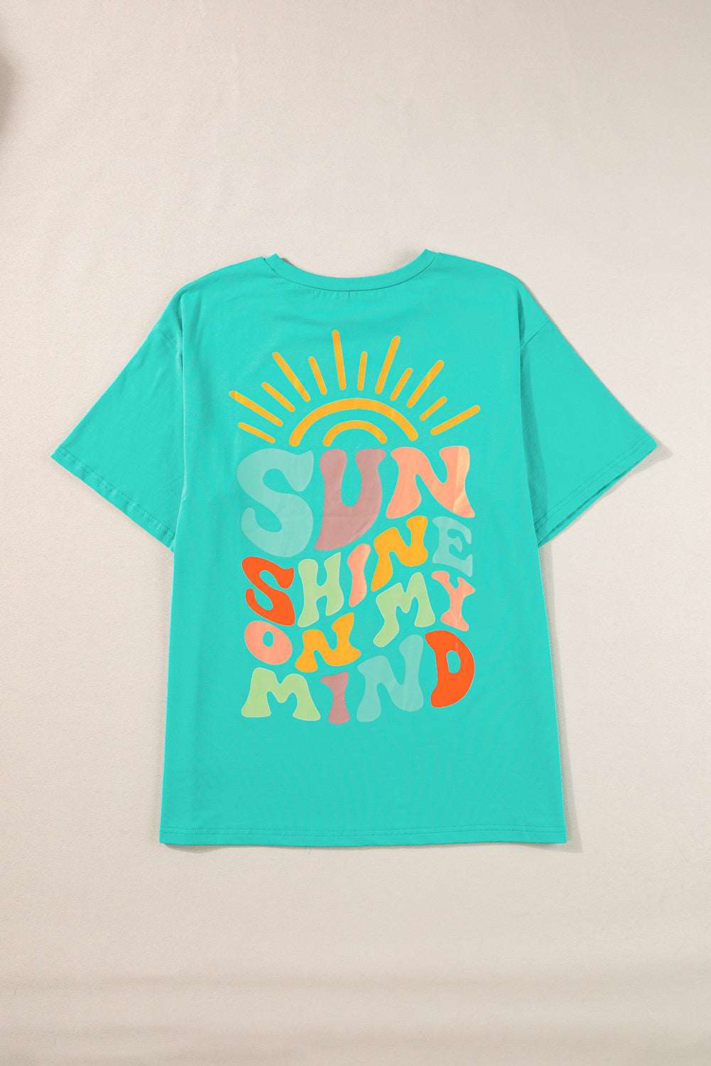 Mint Green SUNSHINE ON MY MIND Graphic Tee CaRaUaNa Fashion