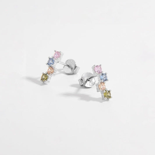 925 Sterling Silver Inlaid Zircon Earrings Carauana Store