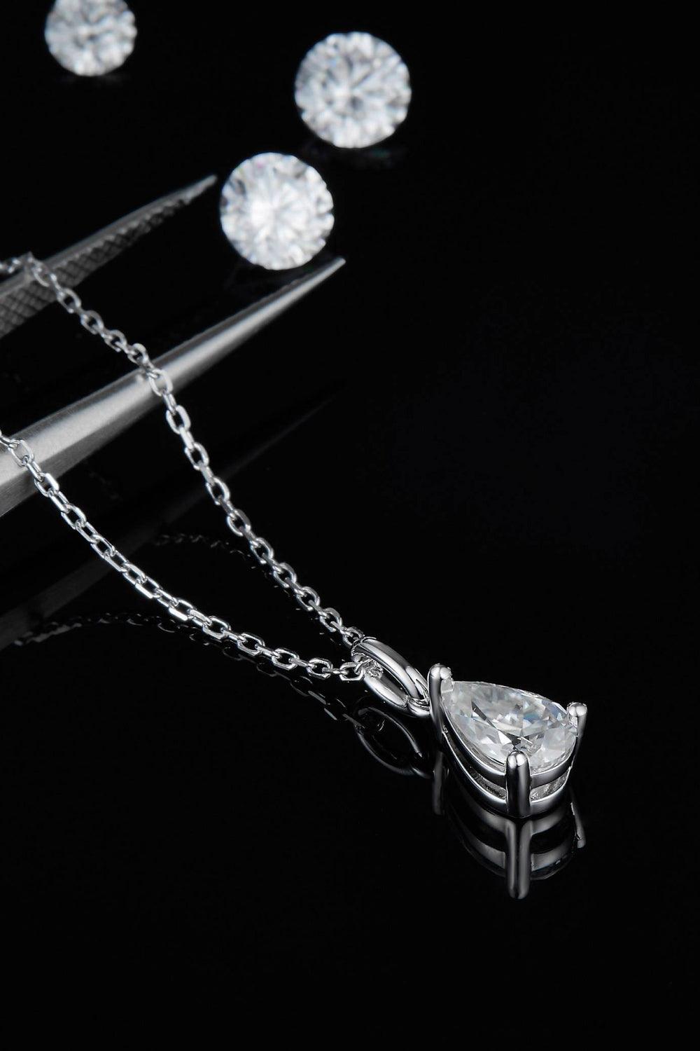 1 Carat Moissanite 925 Sterling Silver Necklace