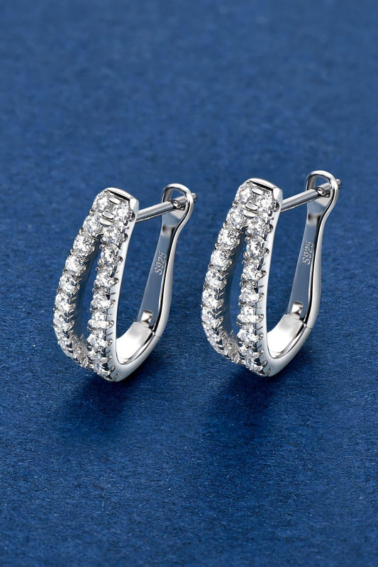 Moissanite 925 Sterling Silver Earrings Carauana Store