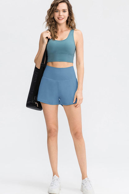 Wide Waistband Sports Shorts with Pockets Carauana Store
