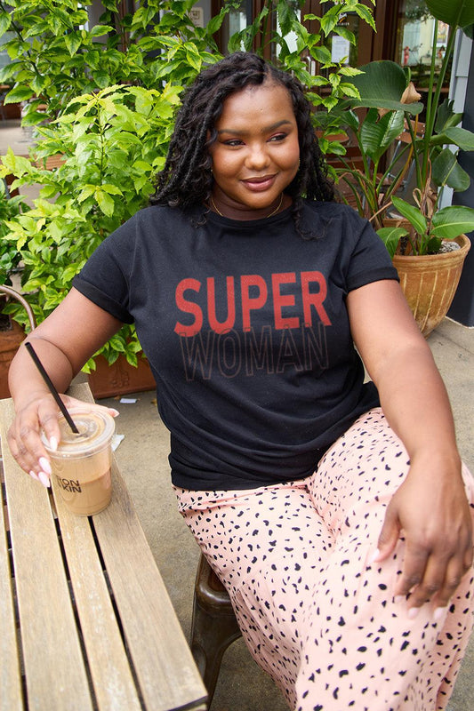 Simply Love Full Size SUPERWOMAN Short Sleeve T-Shirt Carauana Store