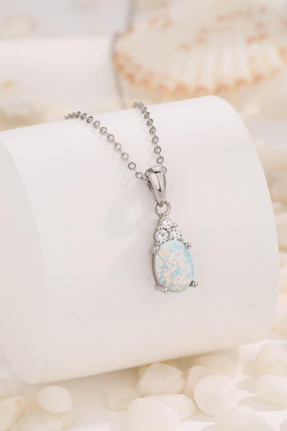 Find Your Center Opal Pendant Necklace